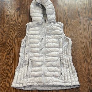 32 Degrees Silver Quilted Vest with High Collar